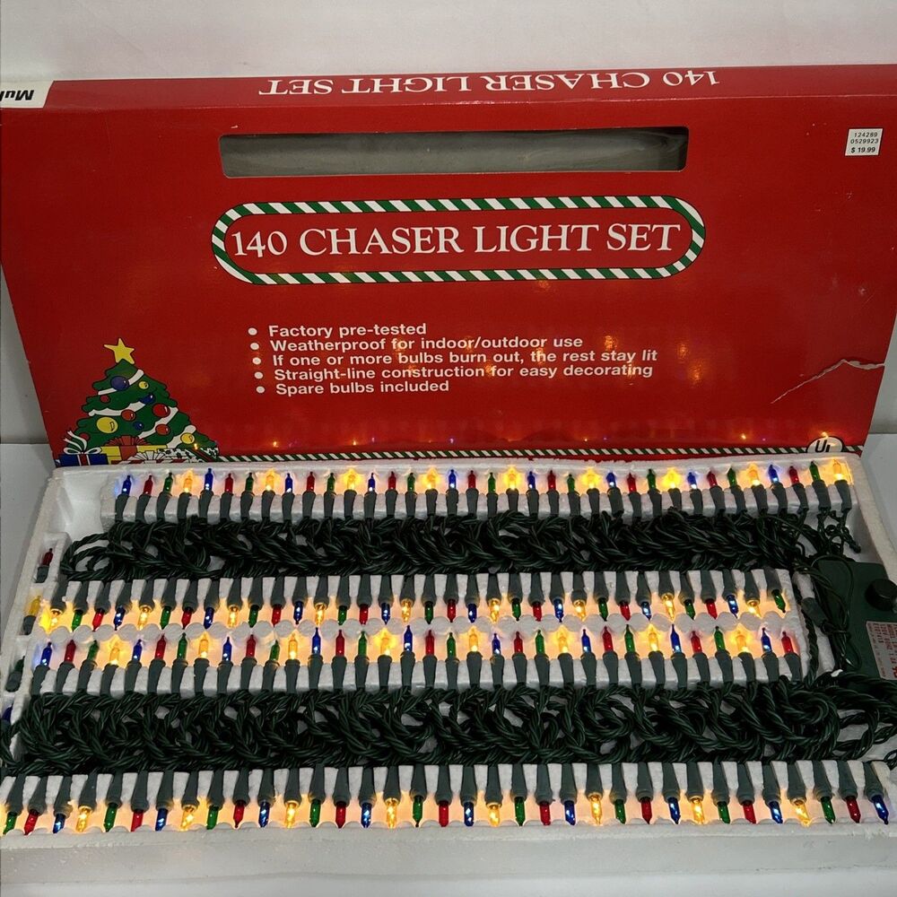 Holiday Traditions 140 Chaser Christmas Light Set Christmas Multicolor Flashing